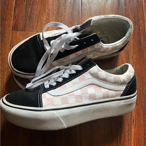 Platform Checkered Vans